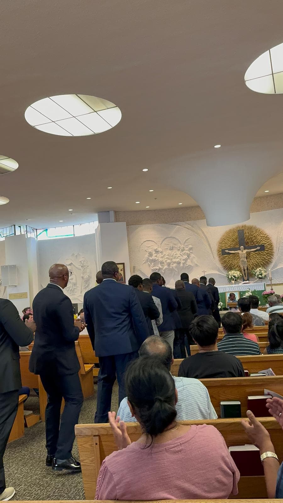SOBA Ontario members during offertory procession on their Fraternity Weekend celebrations